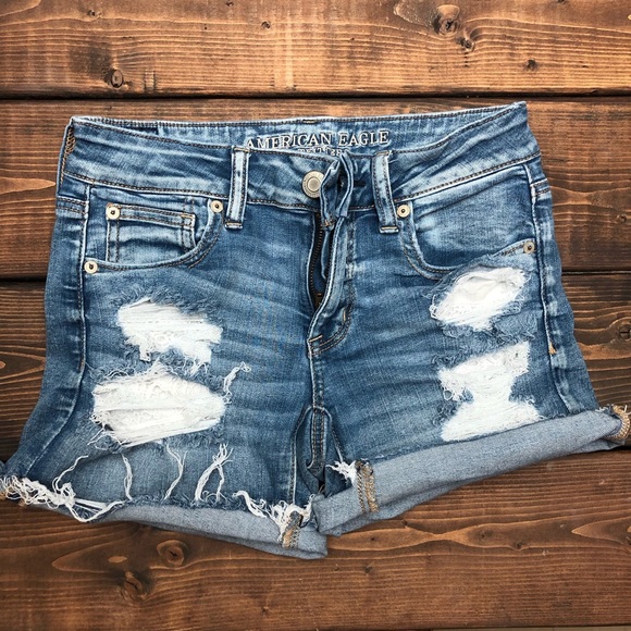 american eagle ripped shorts